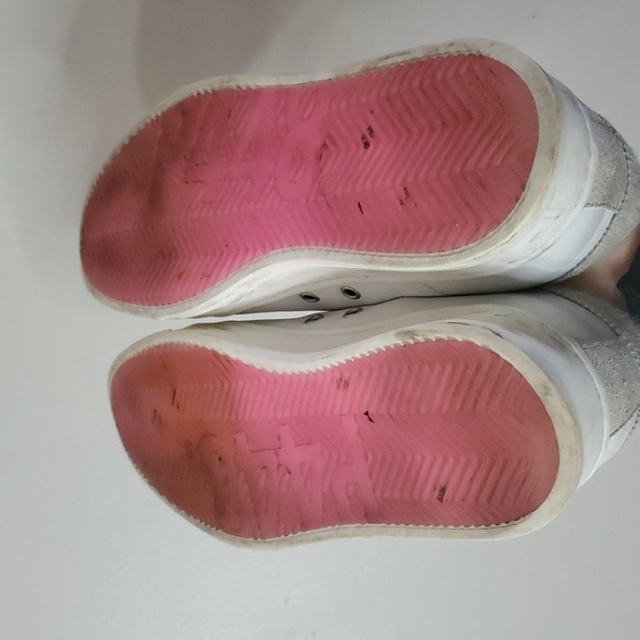 P448 White Leather And Suede Sneakers Womens Size 39 Calf Hair - Picture 14 of 14